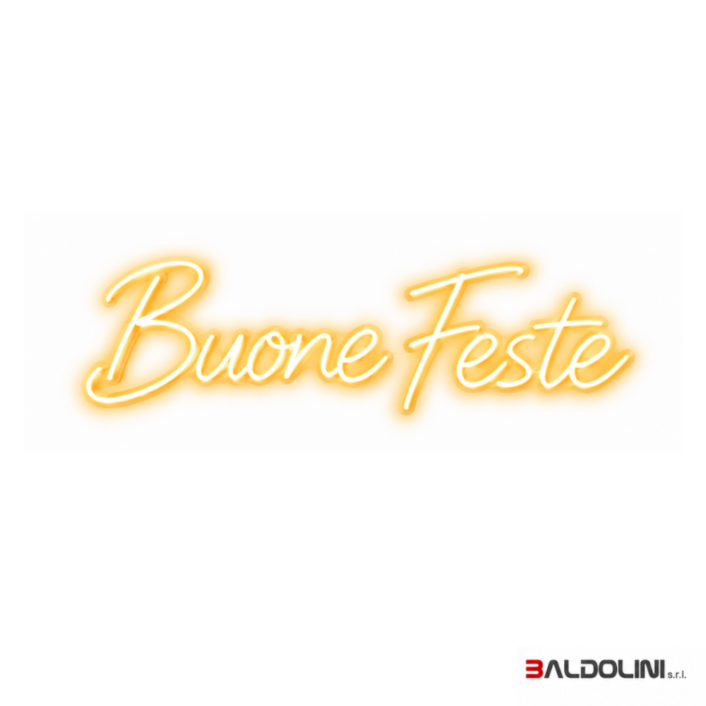 Scritta LED Buone Feste | Decorazioni Luminose per Natale